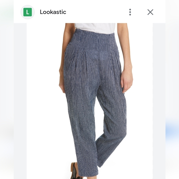 Free People Vertical Striped Tapered Pants  Size SP. - Picture 1 of 5